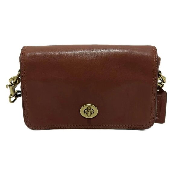 Auth COACH Legacy Leather Penny 19914 Dark Brown Leather - Shoulder Bag - Picture 1 of 8